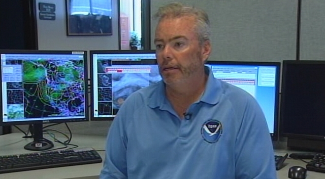 Hydrologist Brian McInerney with the National Weather Service