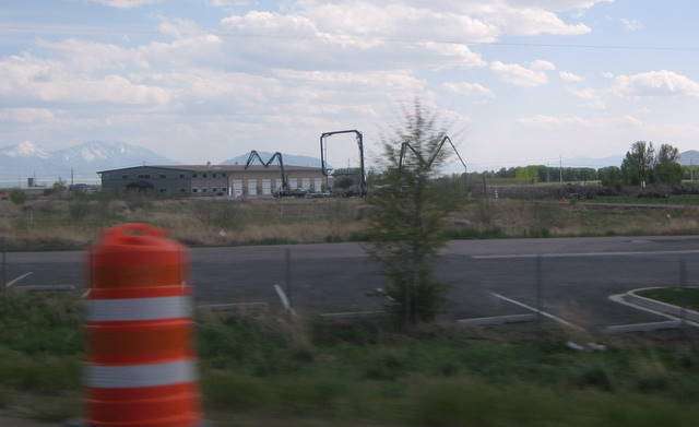 For Mothers Day, the company created the word "mom" with the cranes.
