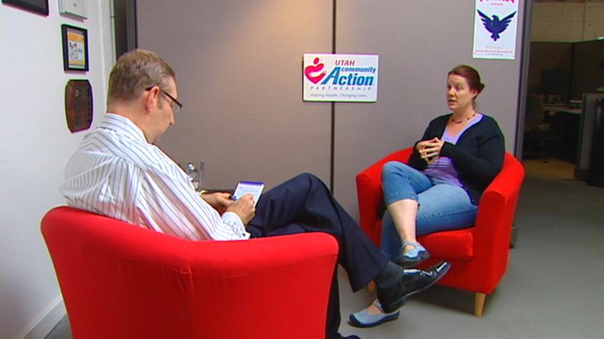 Melissa Smith, with the Community Action Partnership of Utah, talks with KSL's Richard Piatt