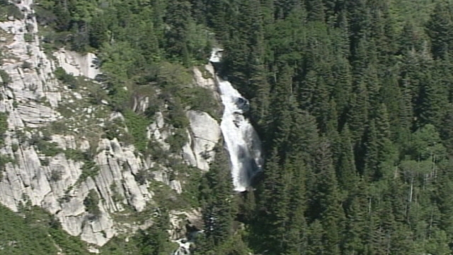 The Bell Canyon waterfall where 58-year-old Mansour Ariazand fell more than 40 feet Sunday