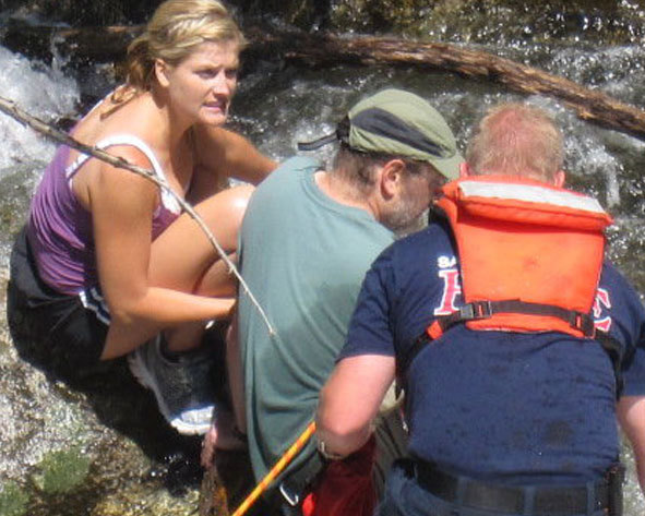 Hiker Suzanne Jansen helped rescue Mansour Arianzad in Bells Canyon last week. Courtesy: Tyler Gressman