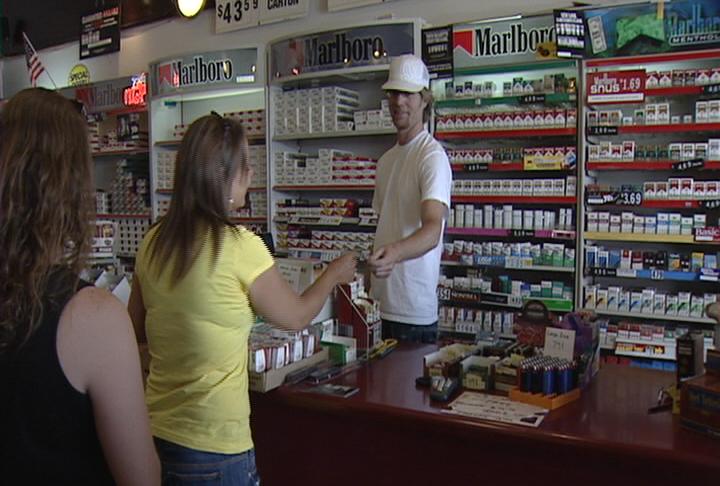 Some tobacco store owners say they're customers are stocking up before cigarette prices jump on July 1