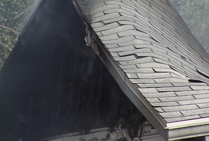 Firefighters couldn't go inside the building when they arrived because the roof was near collapse.