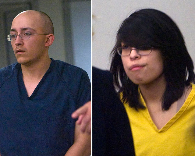 Clint Hart and Marina Navarro make their first in-person court appearance in Judge Ann Boyden's court in Salt Lake City on Wednesday June 30. They are both charged with murder and child abuse for death of his daughter, 4-year-old Vanessa.
