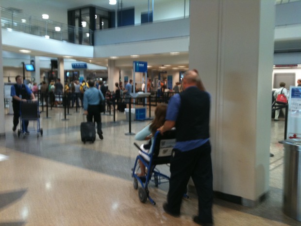 Wheelchairs replace electric carts at Salt Lake International 