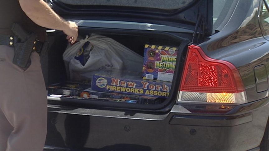 A part of UHP's operation is placing undercover officers near the fireworks stores, who write down license plates and car descriptions for fellow troopers waiting just across the state line.