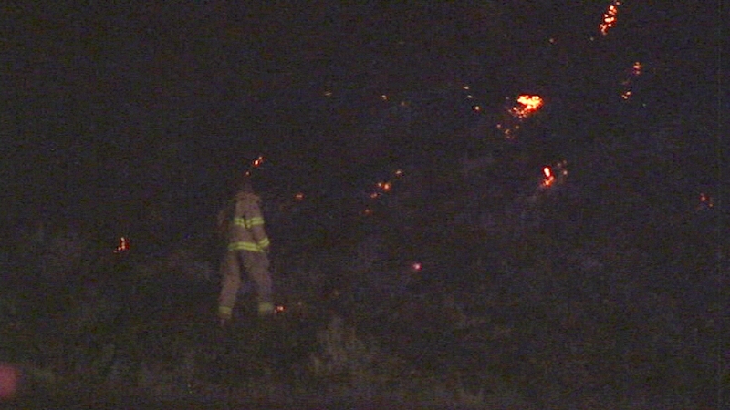Fireworks spark brush fire in Draper