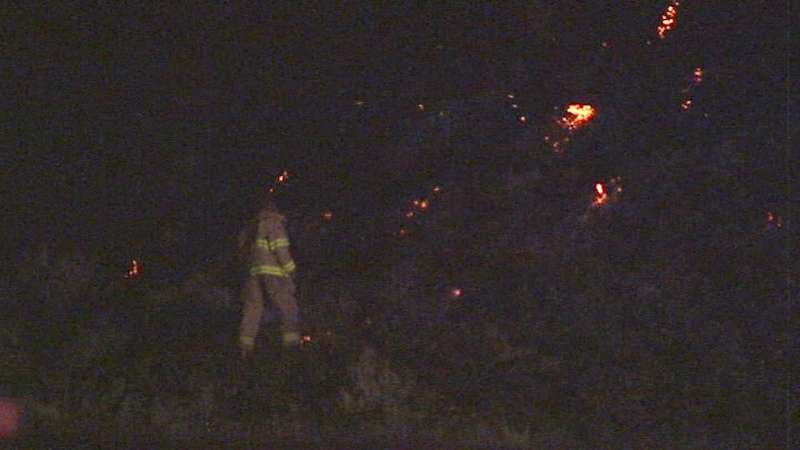 Fireworks spark brush fire in Draper