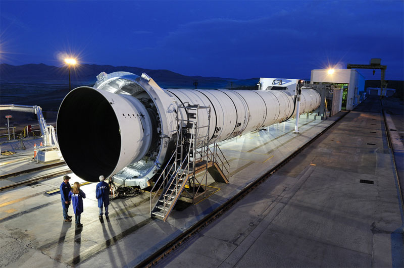 ATK completes largest solid rocket motor 