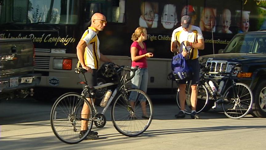 Fathers Riding Bikes for Cancer Awareness