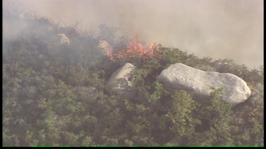 Brush Fire Burning Above Sandy