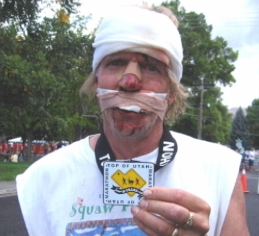 Even after breaking his nose and dislocating his finger, John Bozung finished the Top of Utah Marathon two years ago