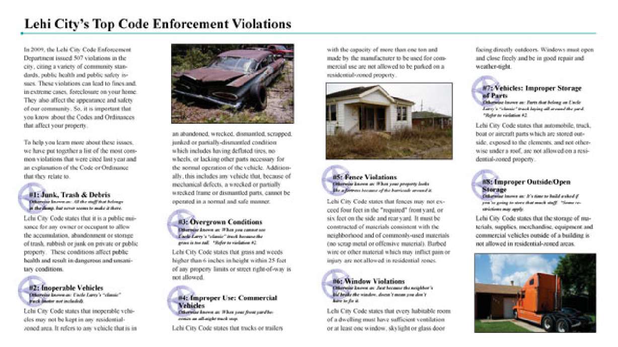 Lehi City releases 'Dirty Dozen' city code violations