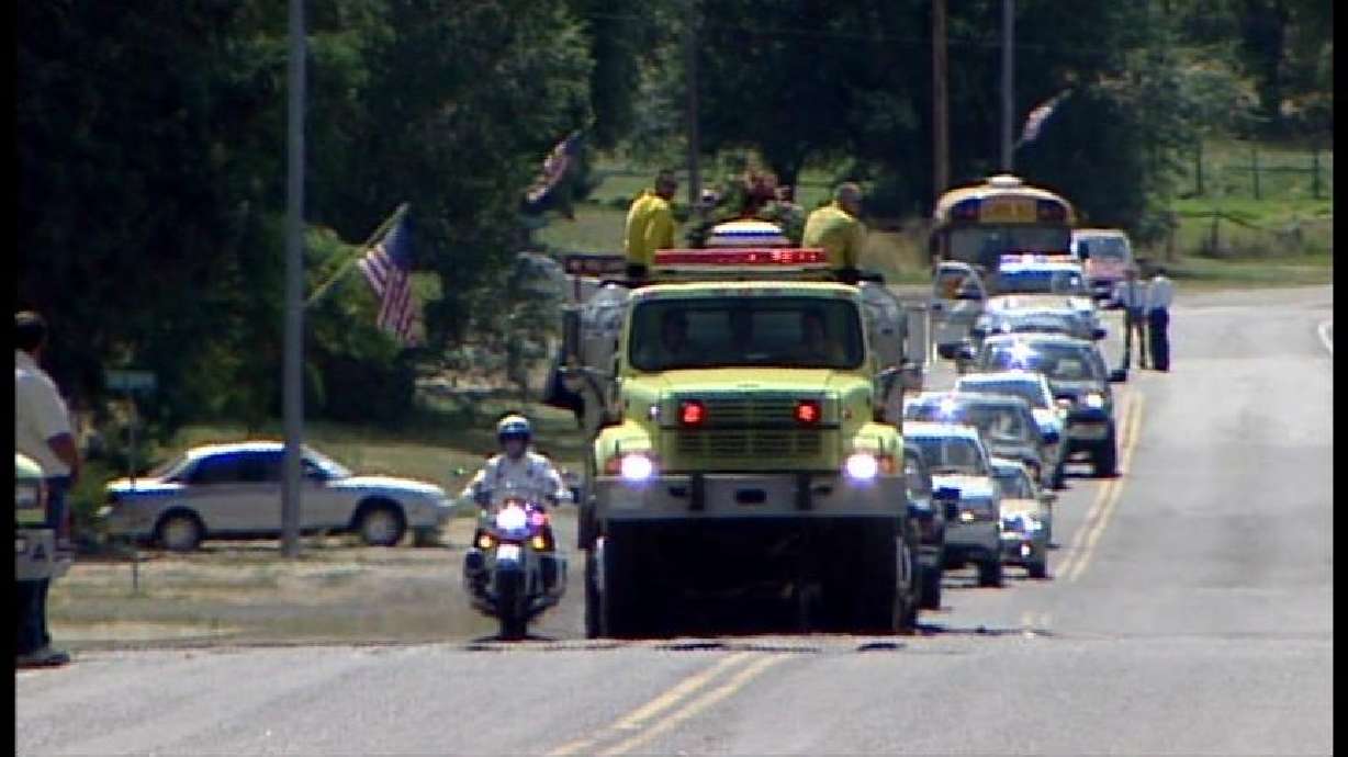 Friends and Family Gather for Firefighter's Funeral