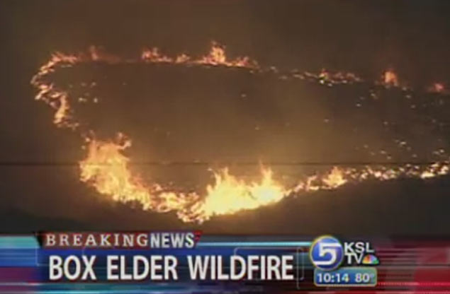 Wildfire Threatens Homes in Box Elder County