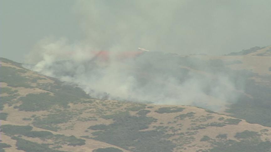 Fire Burning in City Creek Canyon