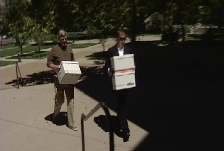 Volunteers for Utahns for Ethical Government delivered thousands of signatures on behalf of their legislative ethics petition.