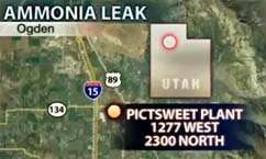 Ammonia Leak Closes Plant in Ogden