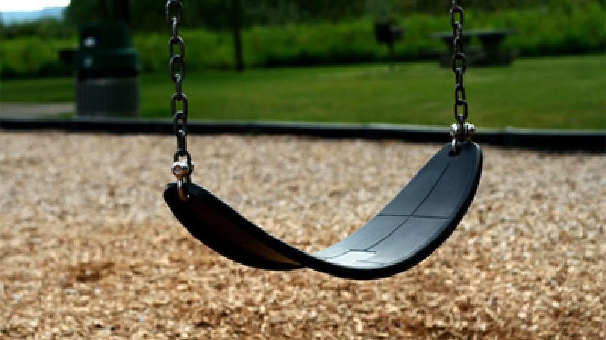Girl choked while playing on swing set