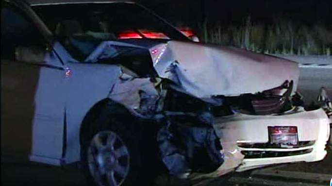 Wrong-way driver collides with trooper's car