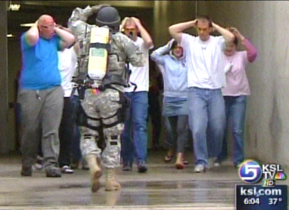 Emergency Personnel Take Part in Disaster Drill