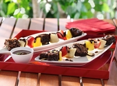 Brownie and Fruit Kabob