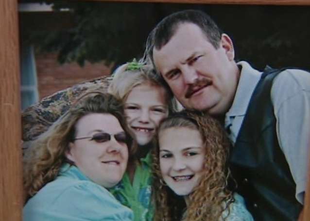 Brian Harris with his wife and two girls