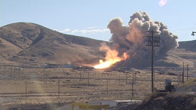 ATK tested the ARES rocket in August of 2010. ATK continues to work on the ARES program and just finished casting the five-segment solid-rocket motor that the company plans on testing in the fall.