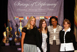 Condoleezza Rice Meets with Three Teens