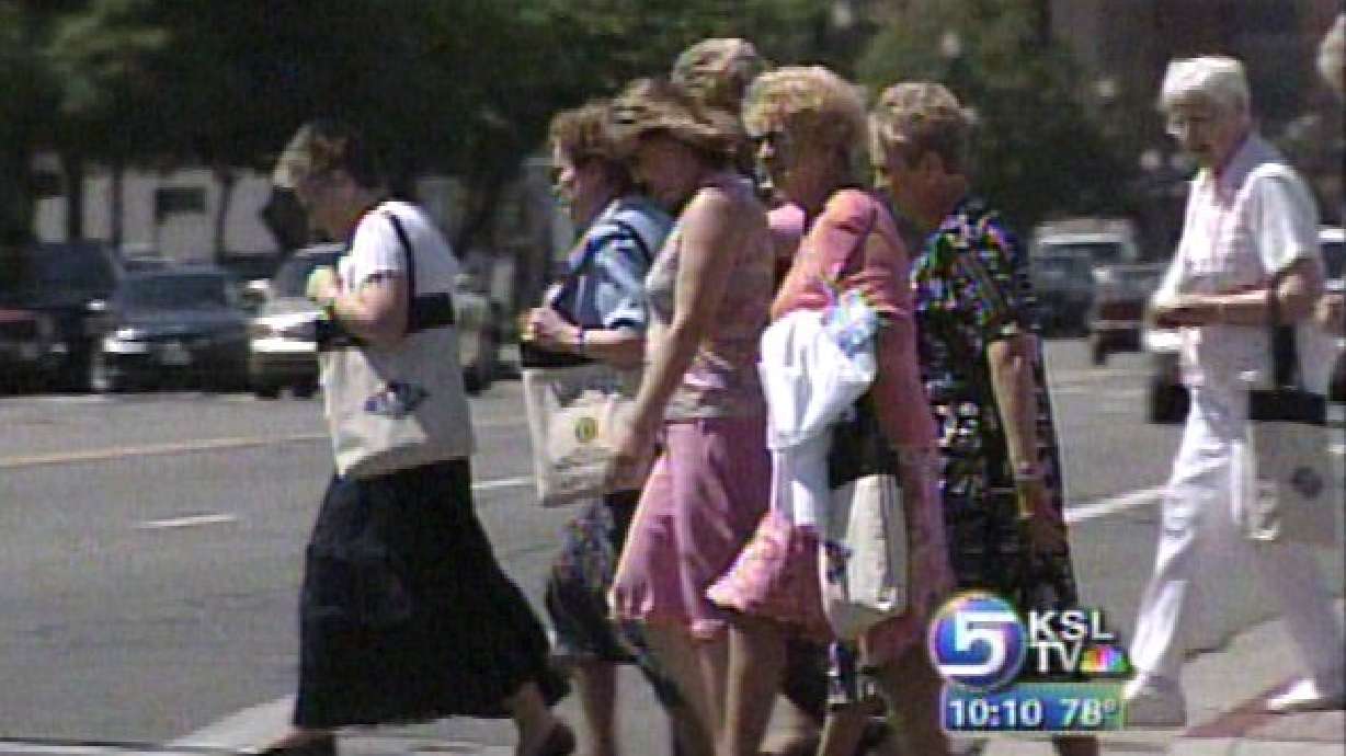 Downtown Crowded with Convention Goers