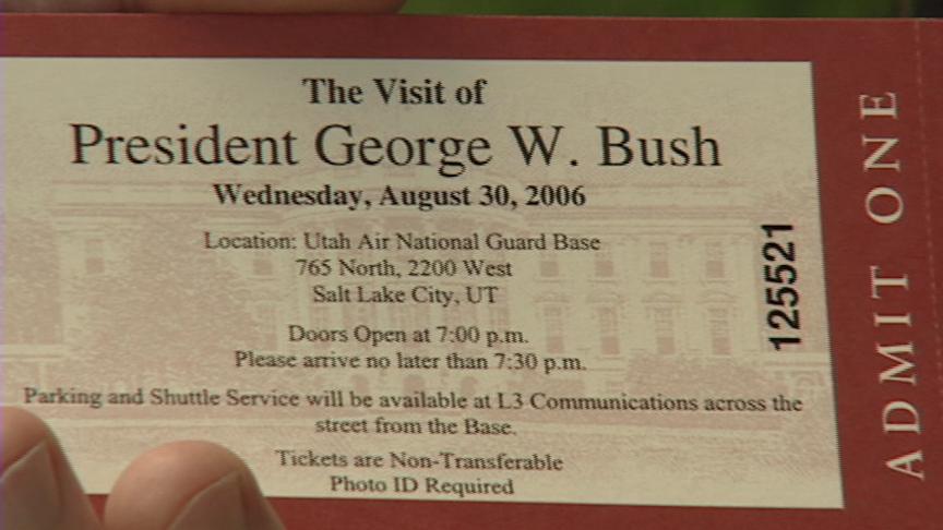 Tickets to See Pres. Bush Arrive Went Fast