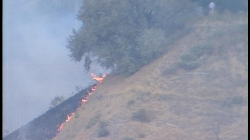 Brush Fire Burns near Salt Lake City Homes