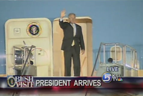 President Bush Arrives in Utah