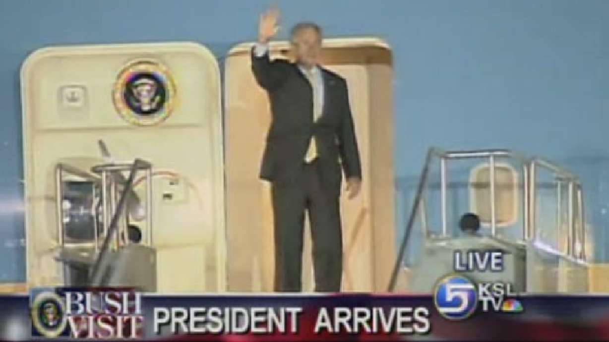 President Bush Arrives in Utah