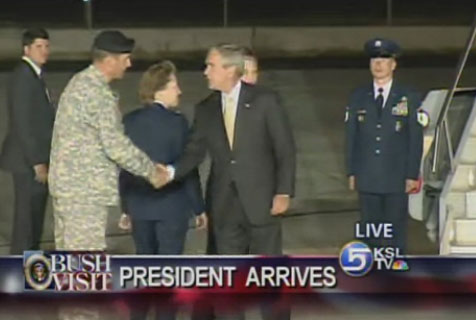 President Bush Arrives in Utah