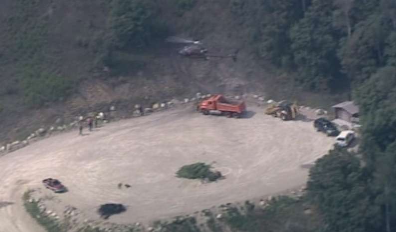 The Utah Department of Public Safety's helicopter is helping in the bust by removing the marijuana plants from the canyon.