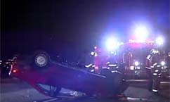 Driver Seriously Injured in Rollover Accident