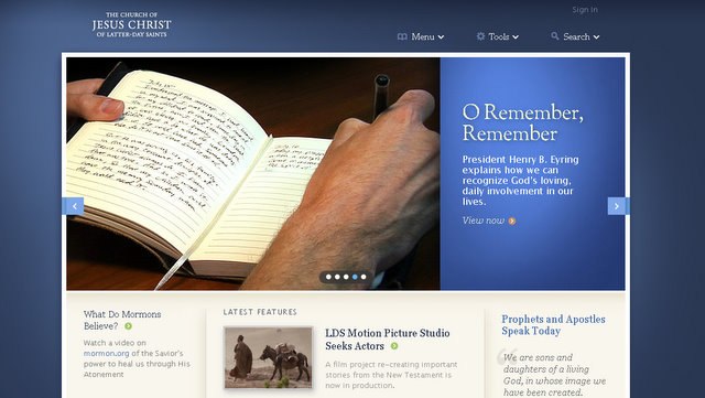 LDS Church debuts second revamped website; lds.org gets new look 