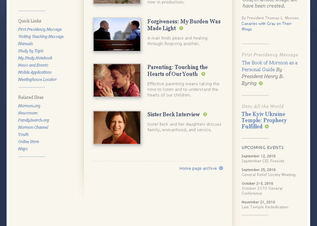 The new.lds.org site is still a work in progress. Some features and elements are still being developed.