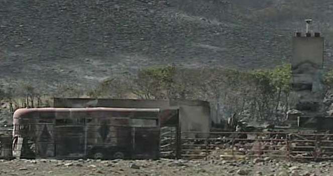 Remains of the Burns' home