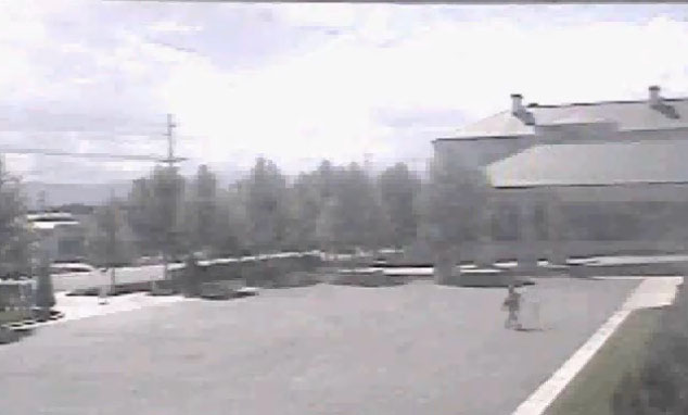 Security video shows Barrett at Grand America Hotel parking lot.