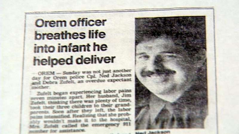 Newspaper article of the delivery
