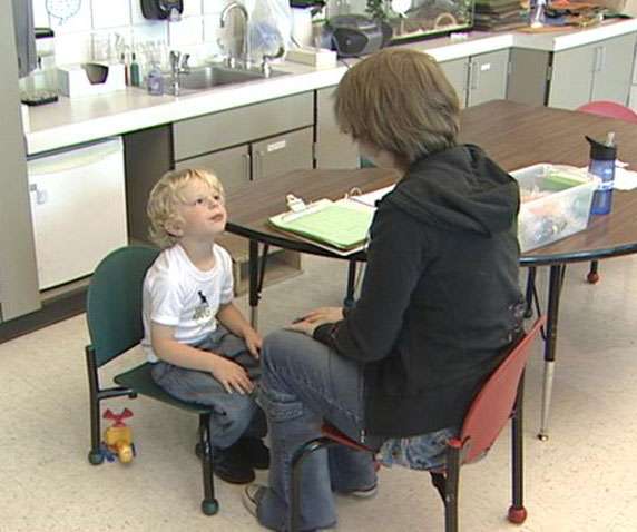Doctors say 4-year-old Spencer Cline (left) is responding to therapy designed specifically for his level of autism