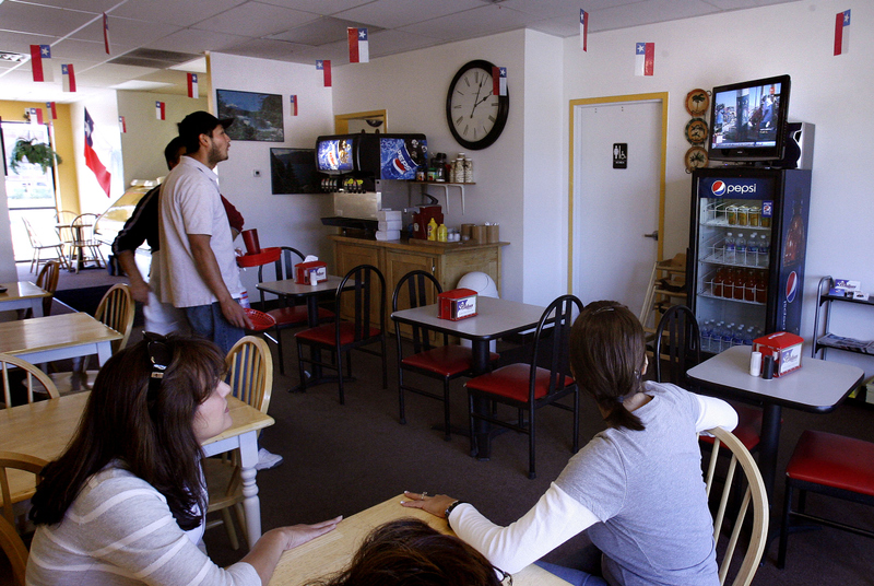 As one thankful miner after another emerges, it's on a worldwide stage. People in countries across the globe are watching, including here in Utah. Photo by Laura Seitz