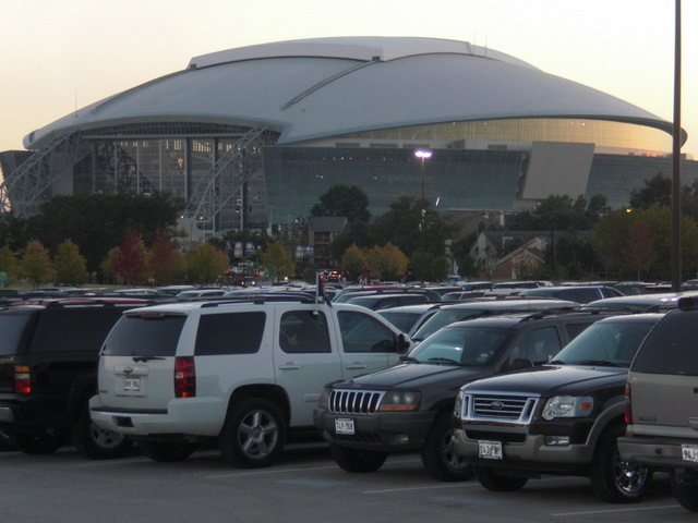 A familiar sight and welcome memory on our way into the Ballpark at Arlington