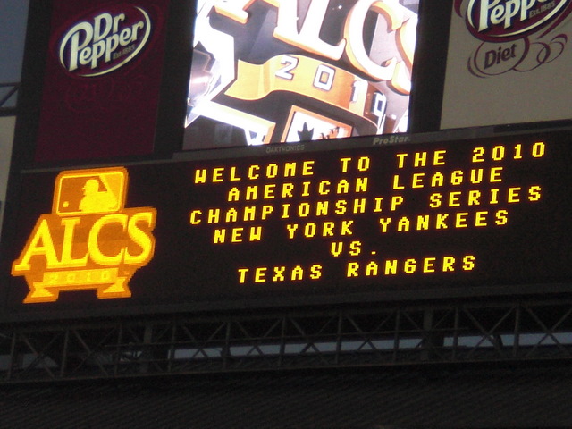 The Rangers have still never won a postseason game in their new home (0-7)