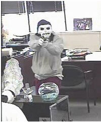 Both robbers wore Halloween masks during the bank robbery