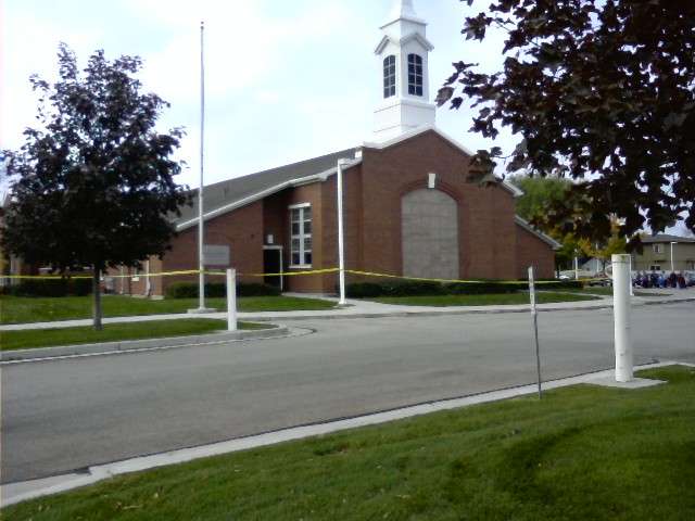 A second LDS church at 2702 S. Main Street caught fire a few hours after the first. The damage was less extensive, though.