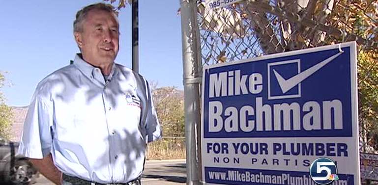 Plumber uses political signs to drum up new business