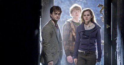 Die-hard Harry Potter fans enjoying Potter Marathon before midnight showing of new film